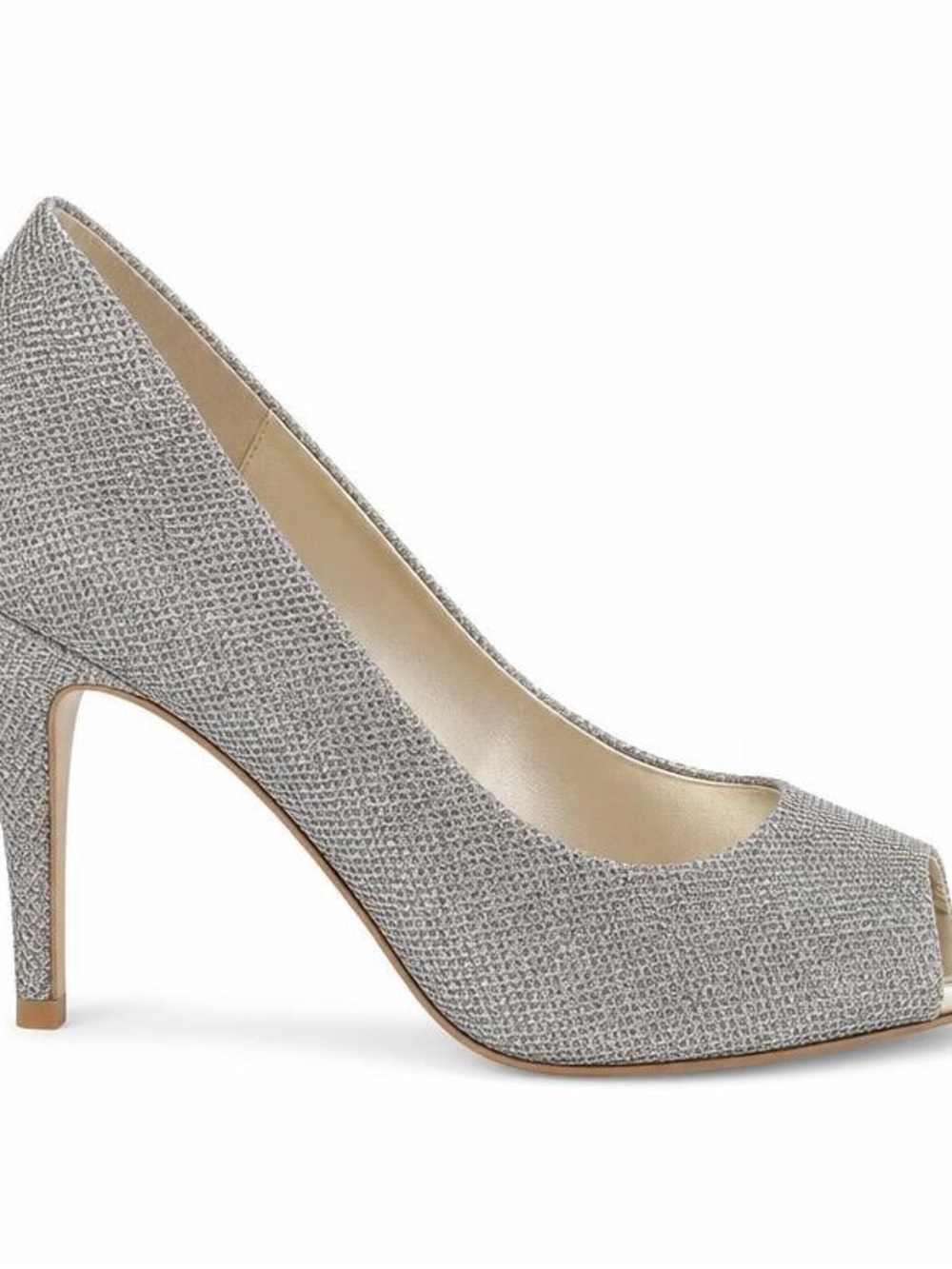 Bandolino B Flexible Supermodel Pumps Shoes‎ Gold Sparkle 3" Heel Size 9.5 M